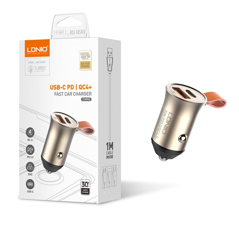 شارژر فندکی (ماشینی) Ldnio مدل C509Q