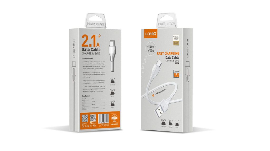 کابل فست شارژر LDNIO مدل LS541