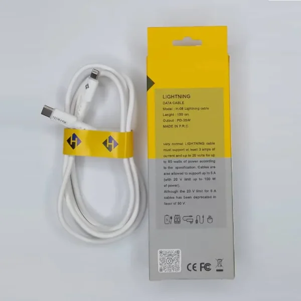 کابل فست شارژ 5 آمپر Lightning مدل H-08 برند Hermit - Image 2