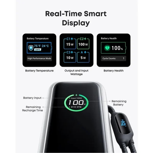 پاوربانک آنکر 25000 میلی آمپر مدل A1695 خروجی 165 وات - Image 3